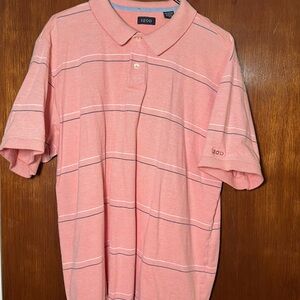IZOD Advantage Performance men's short-sleeve polo shirt in salmon pink